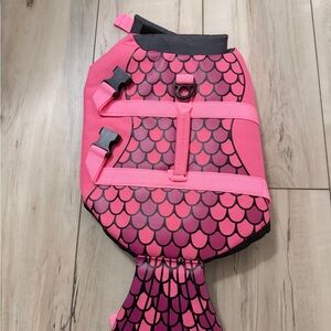 Pink Mermaid Dog Life Jacket